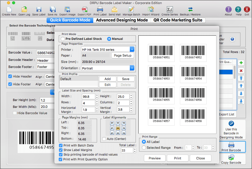 QR code Marketing mode