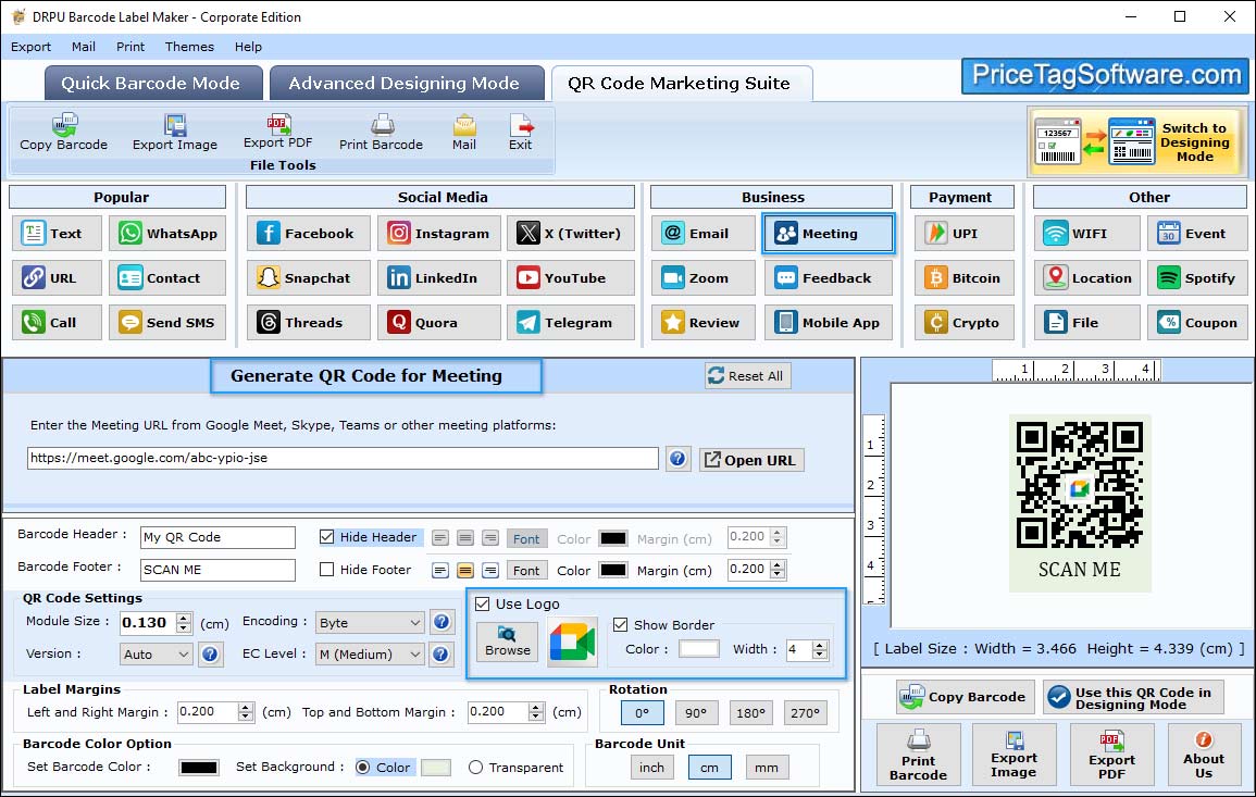 QR code Marketing mode 